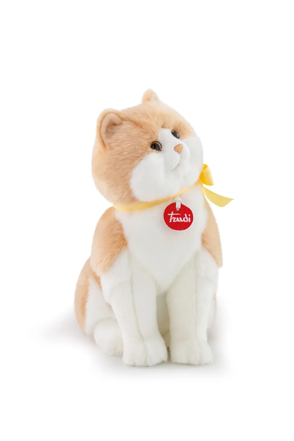 Trudi Chat Charlie TUDO9000 peluche chat M blanc orange
