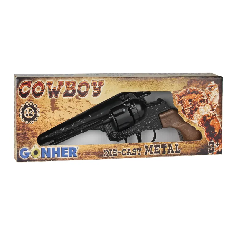 Gonher Cowboy révolver jouet 12 coups métal