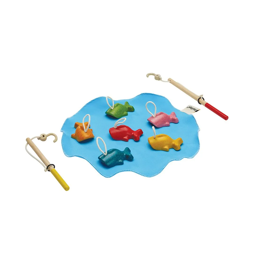 PlanToys Fishing jeu de pêche en bois 6 poissons