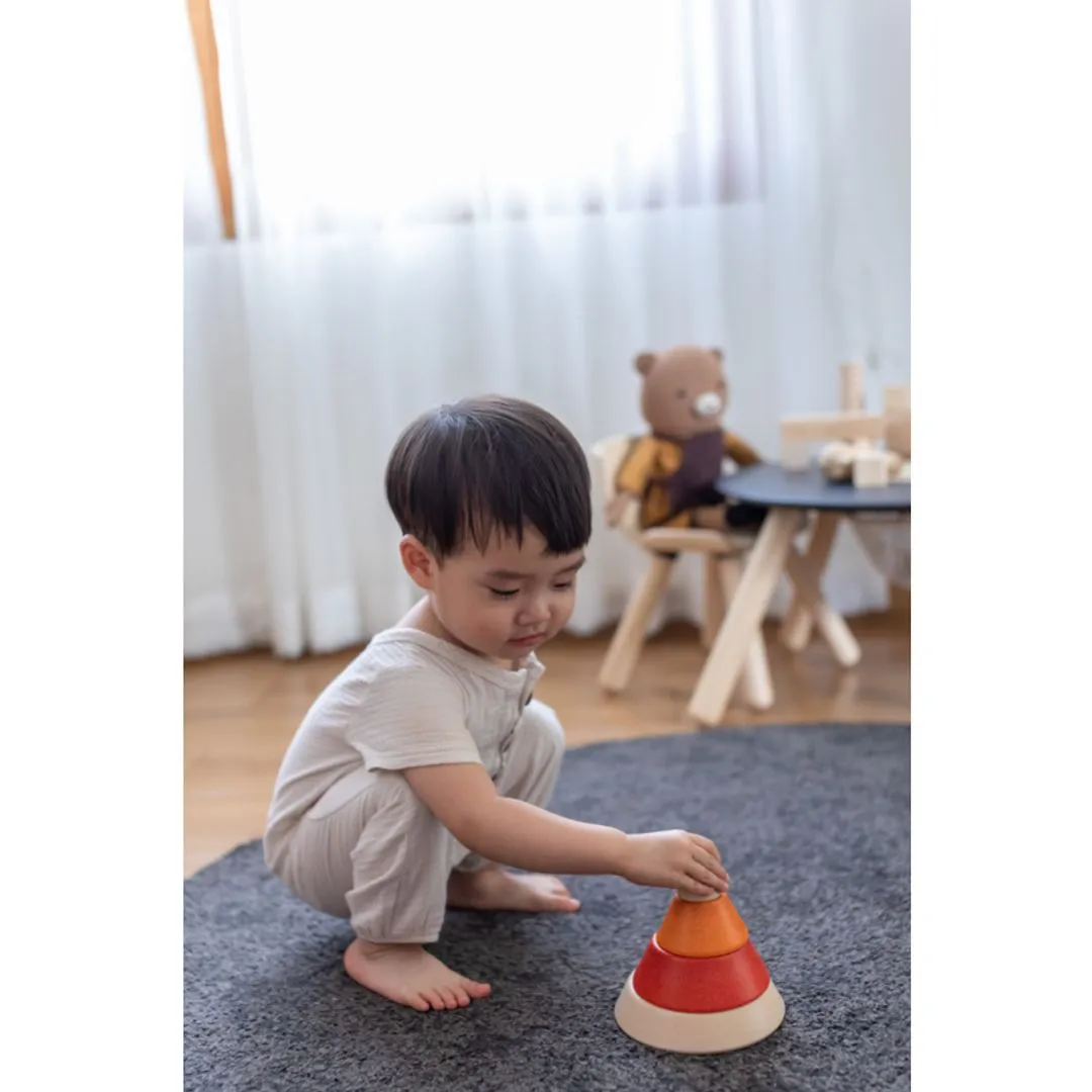PlanToys Cone Sorting Unit Plus jeu de tri bois 9 pièces