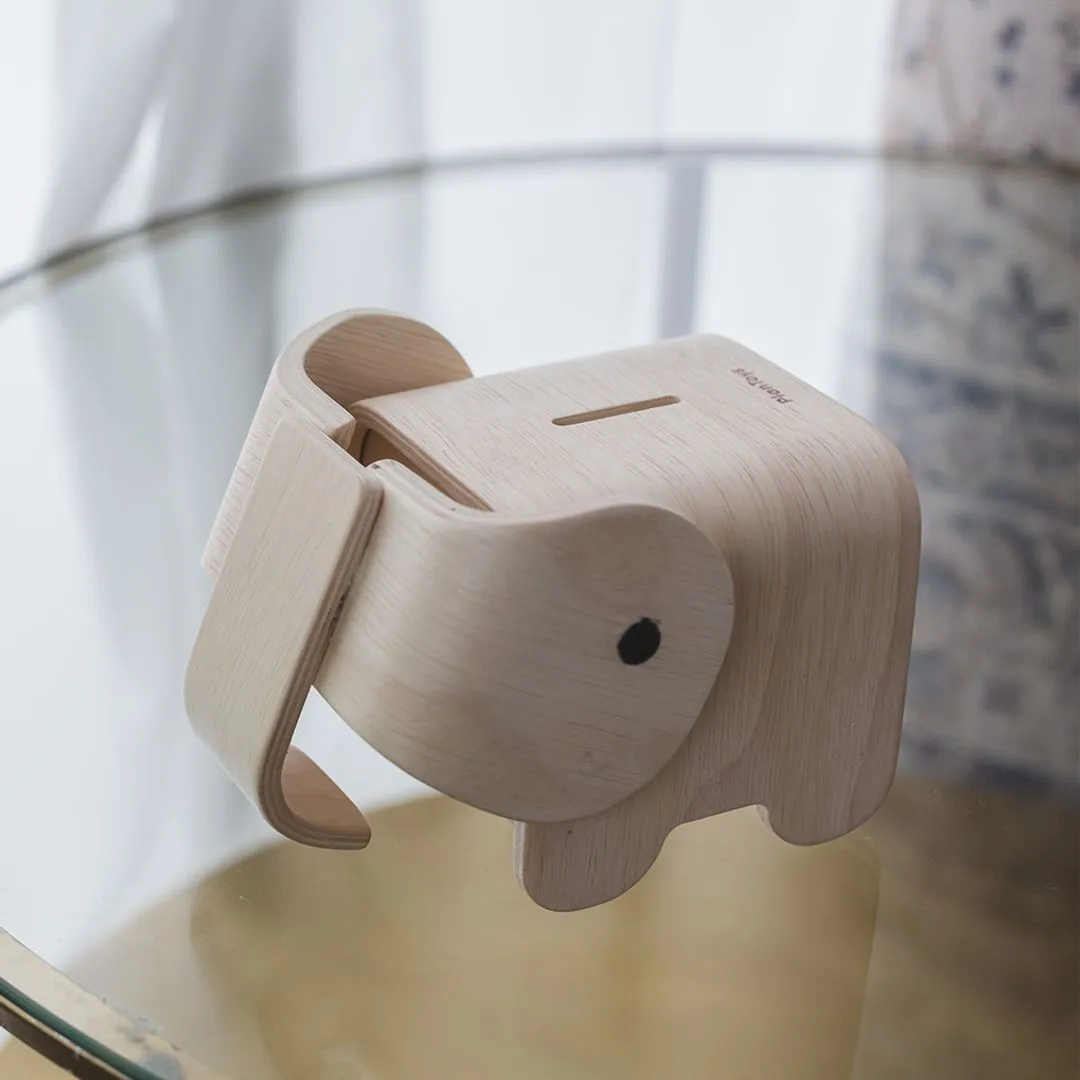 PlanToys Elephant Bank tirelire éléphant bois dès 3 ans