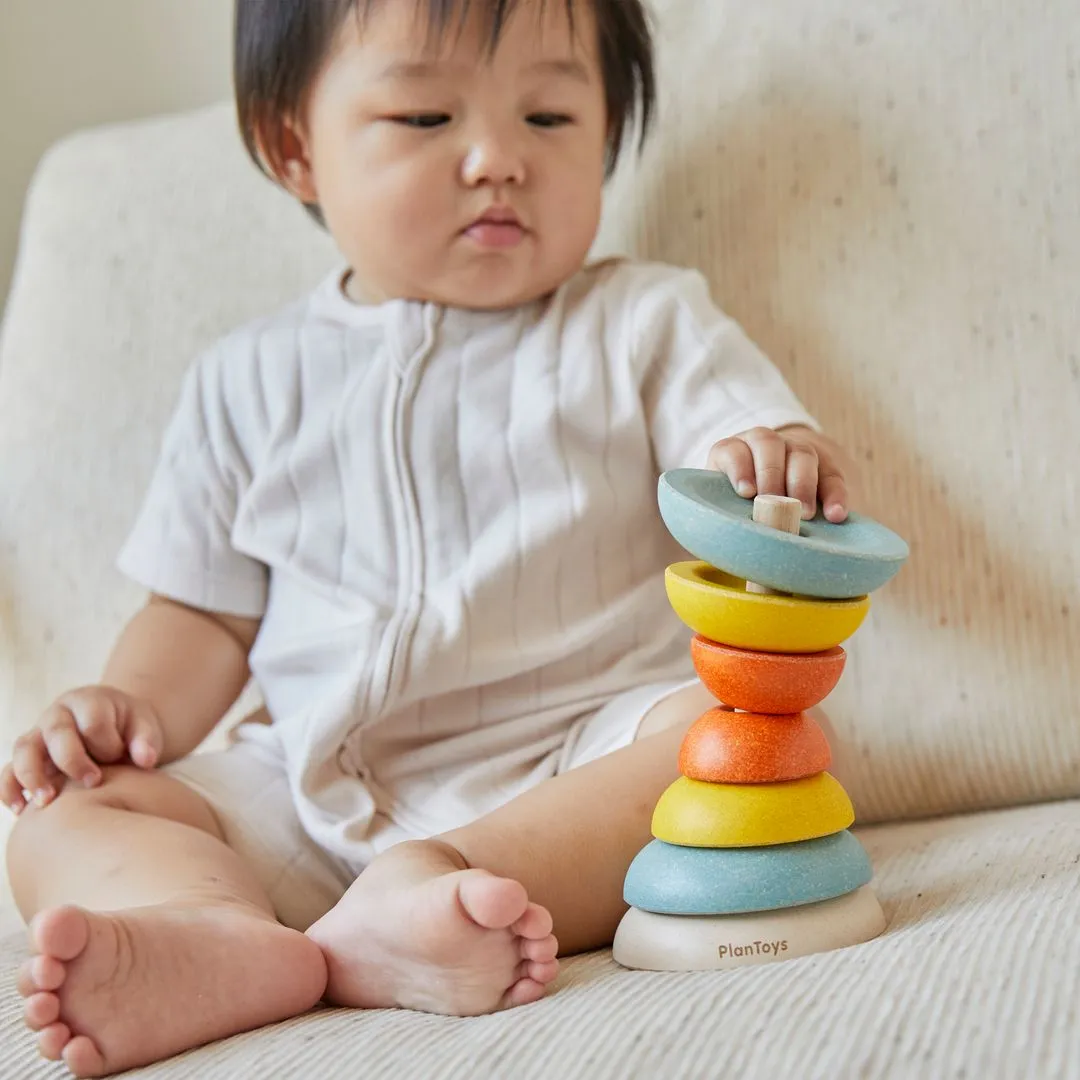 PlanToys Stacking Ring jeu à empiler bois 12 mois