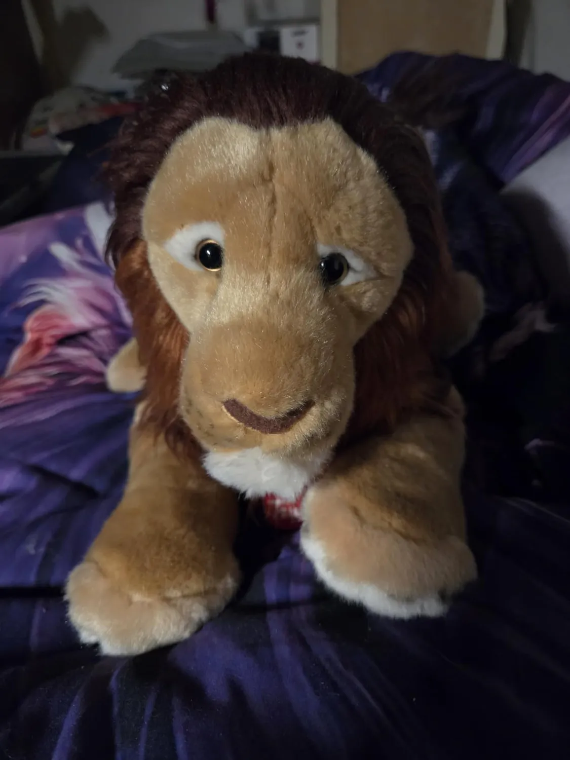 Trudi Narciso peluche lion 45 cm poils longs