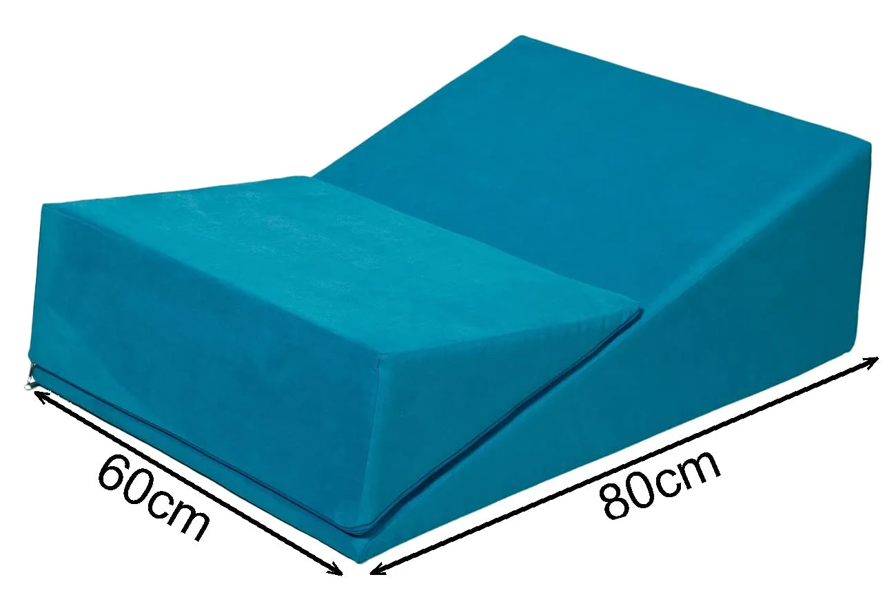 Velinda fauteuil triangulaire chaise longue bleu