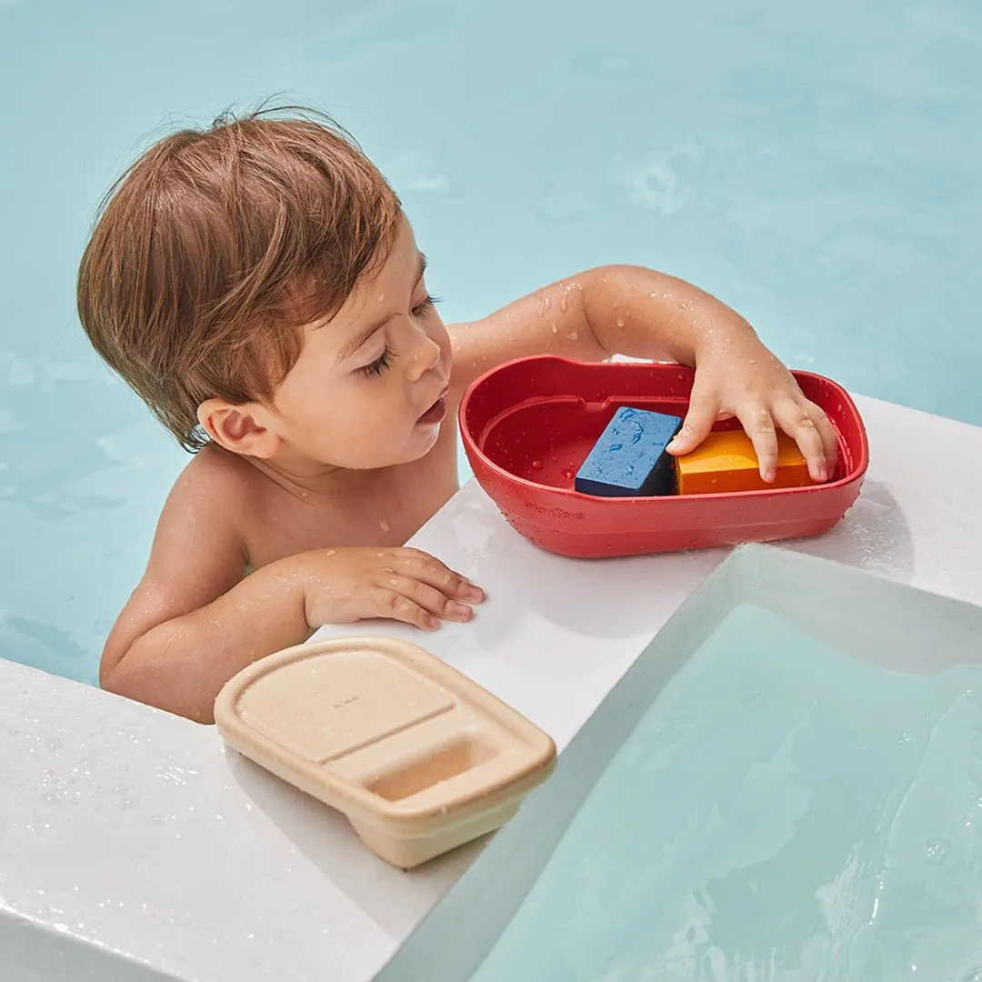 PlanToys Cargo Ship bateau cargo bain caoutchouc