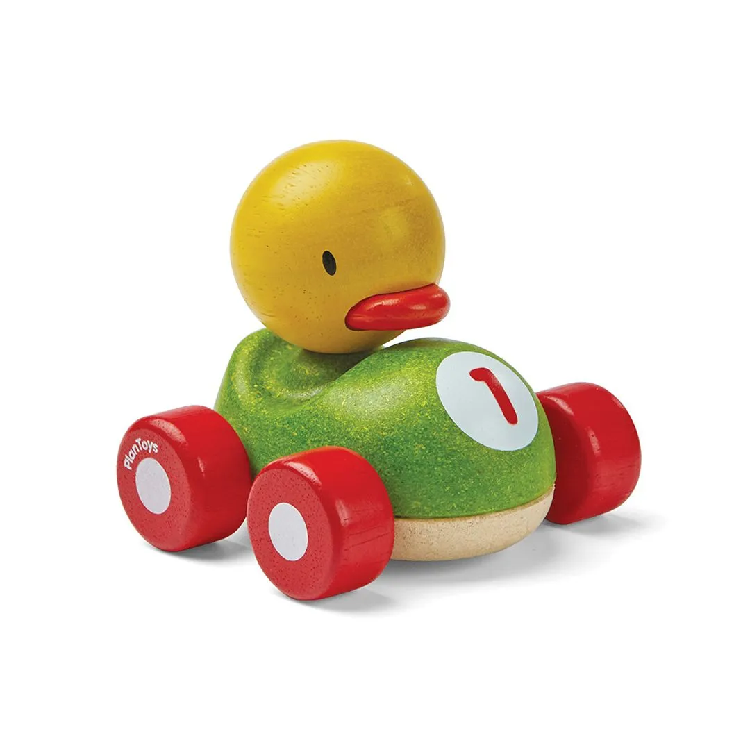 PlanToys Duck Racer petite voiture canard bois 12 mois