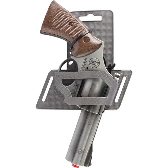 Gonher Police Gold revolver jouet 12 coups holster