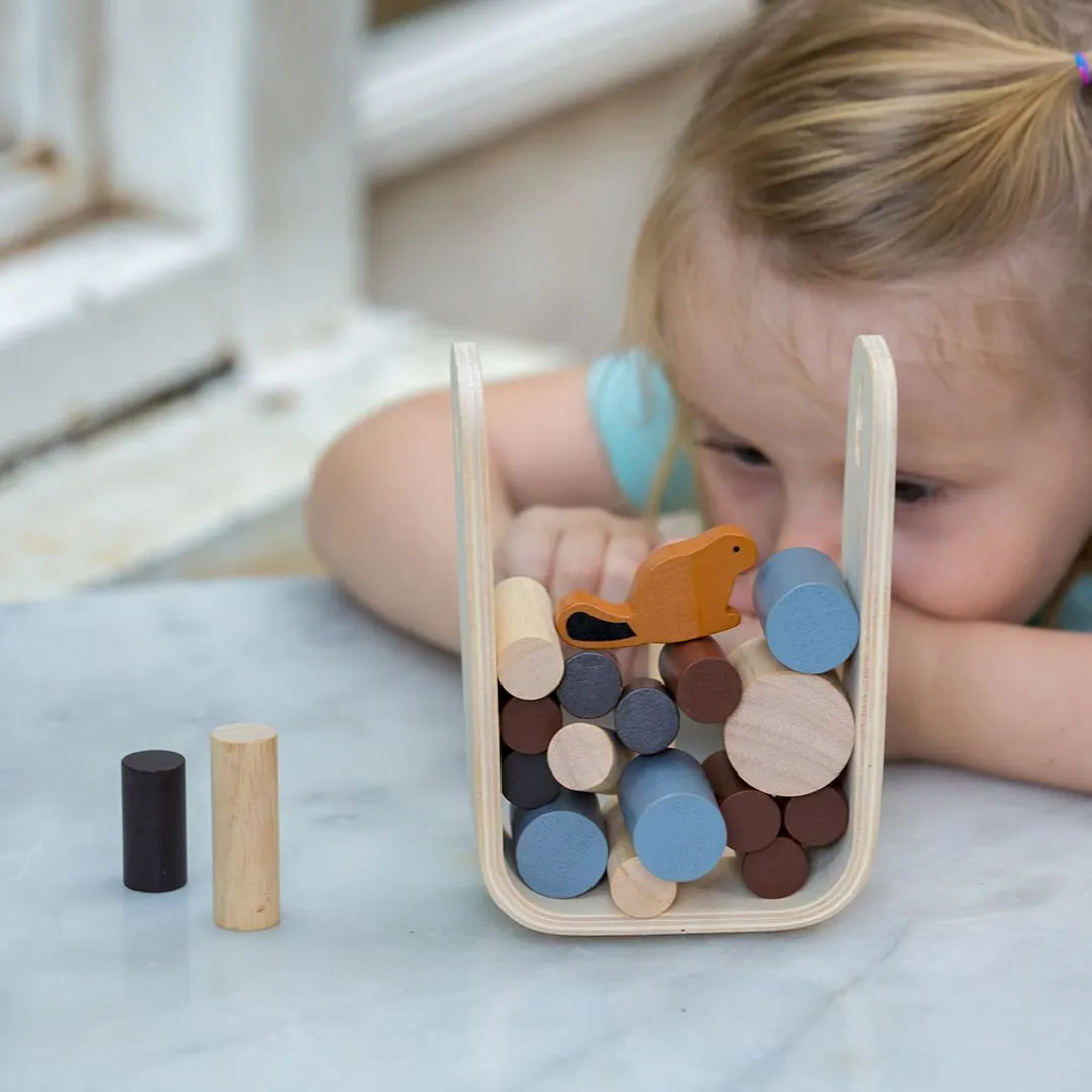 PlanToys Timber Tumble jeu adresse castor 1-4 joueurs