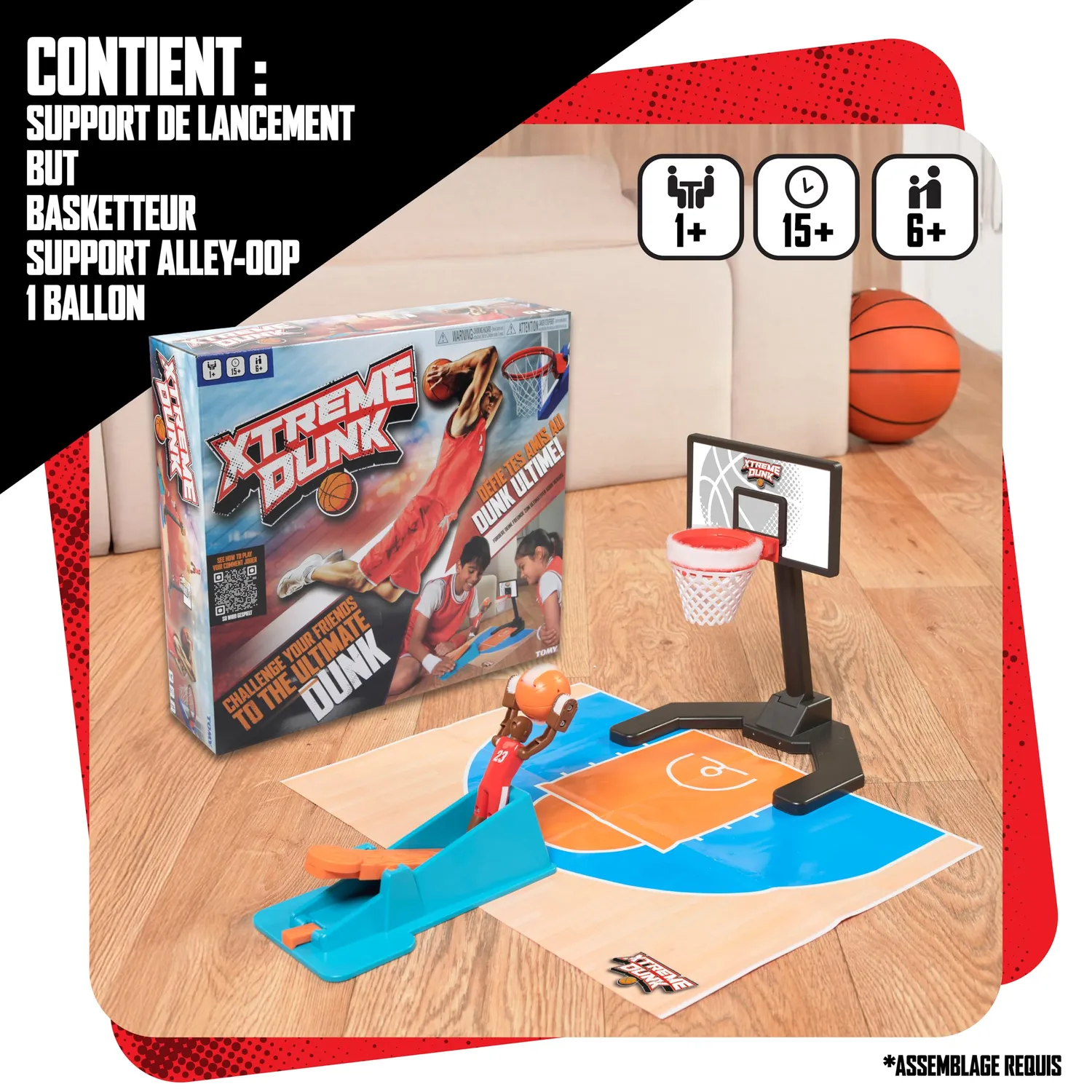 Tomy Xtreme Dunk jeu de basket enfant 6 ans alley-oop
