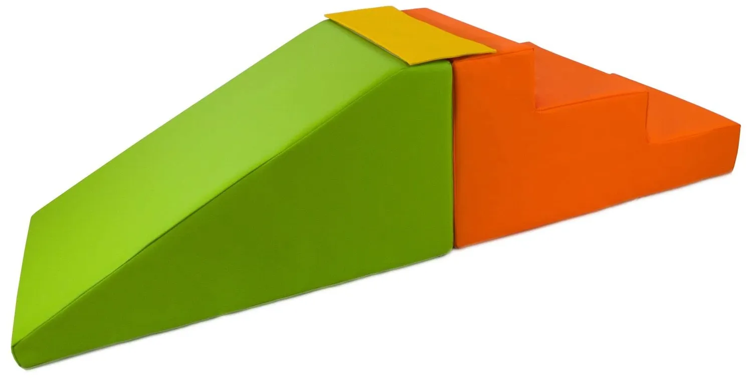 Velinda toboggan escaliers 2 blocs en mousse blanc bleu gris