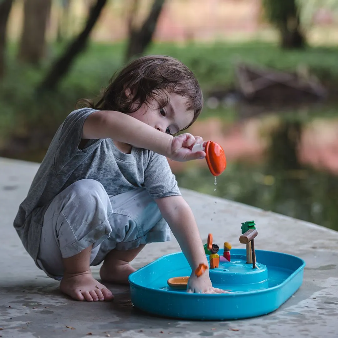 PlanToys Water Play Set jeu eau bois 14 pièces