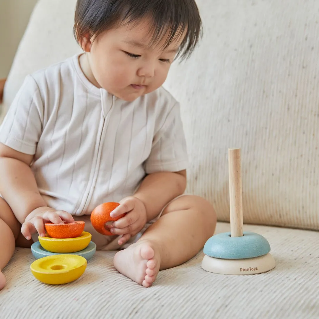 PlanToys Stacking Ring jeu à empiler bois 12 mois