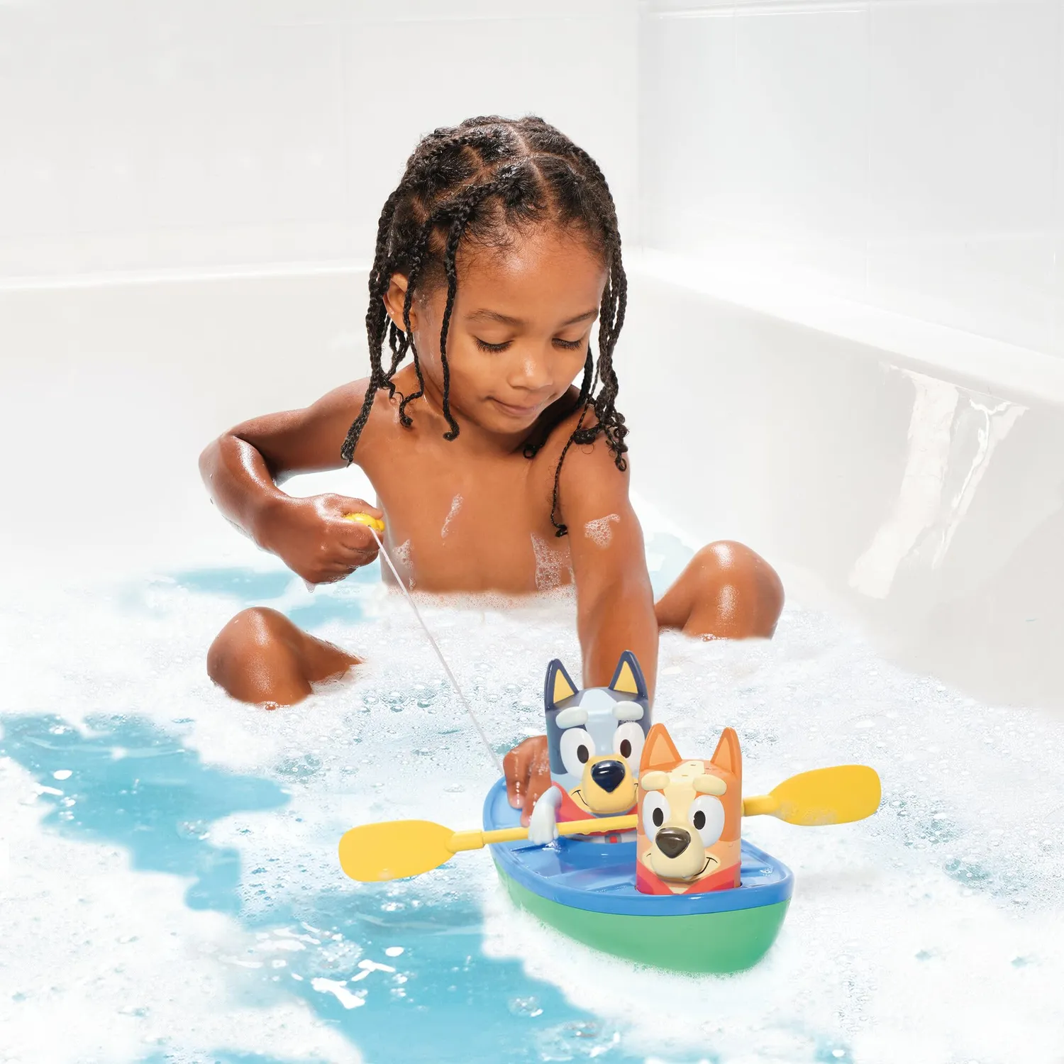 Tomy Toomies Canoë de Bluey jouet de bain Bluey et Bingo dès 18 mois