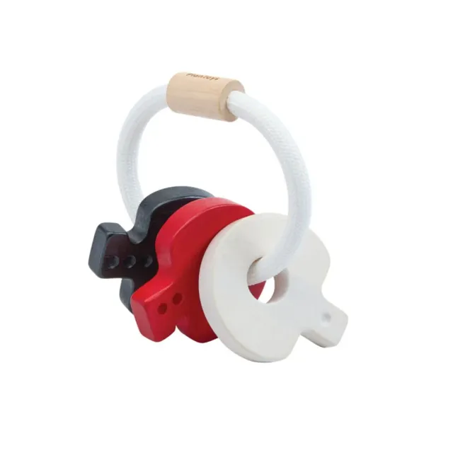 PlanToys Baby Key hochet clés bébé contraste bois