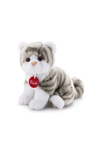 Trudi Brad peluche chat gris multicolore S