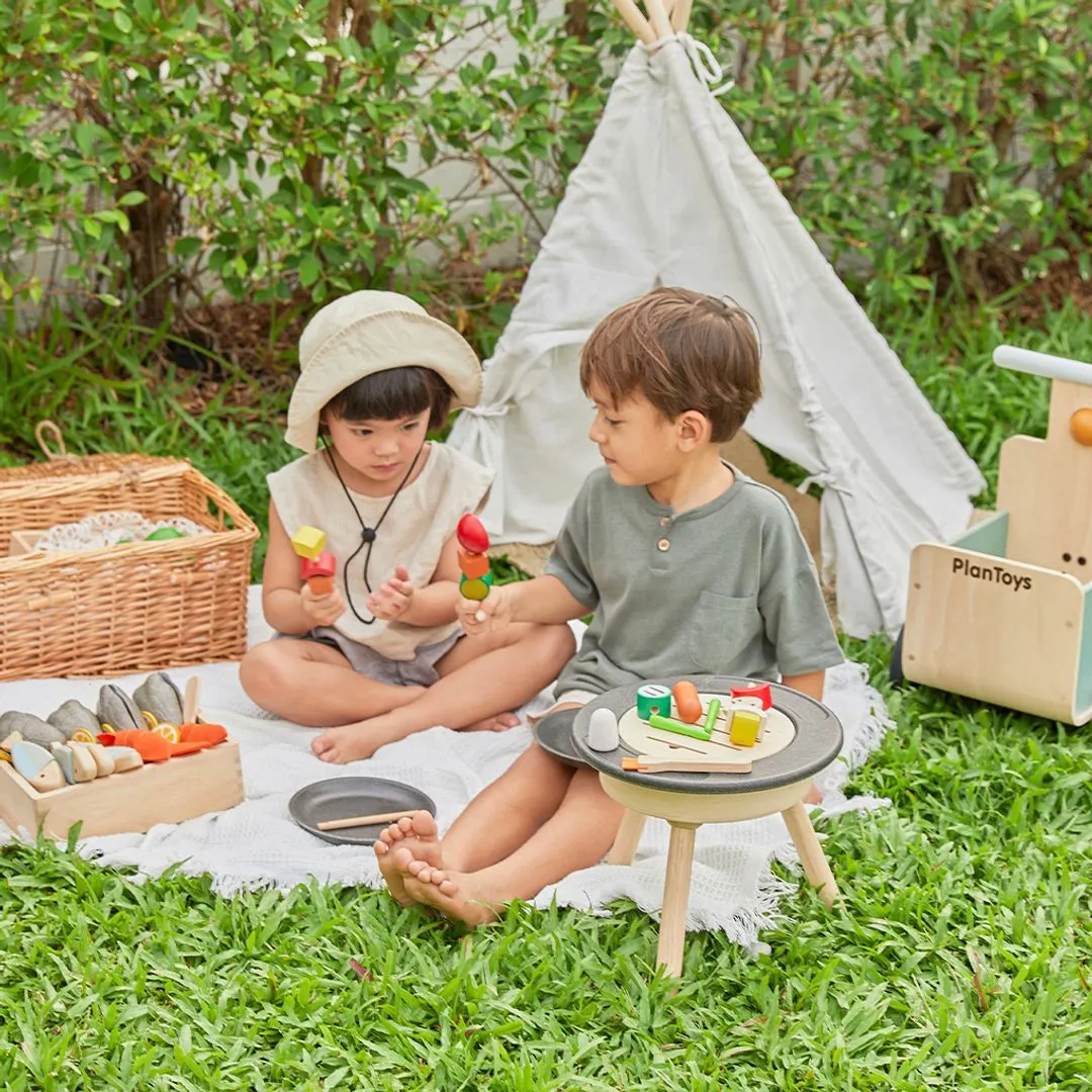 PlanToys BBQ Playset dinette barbecue bois dès 3 ans