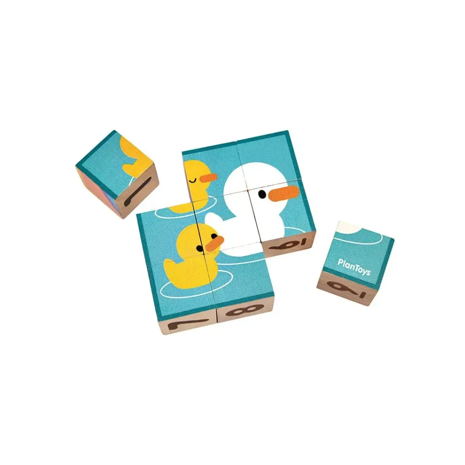 PlanToys Puzzle Cube puzzle cubes chiffres bois