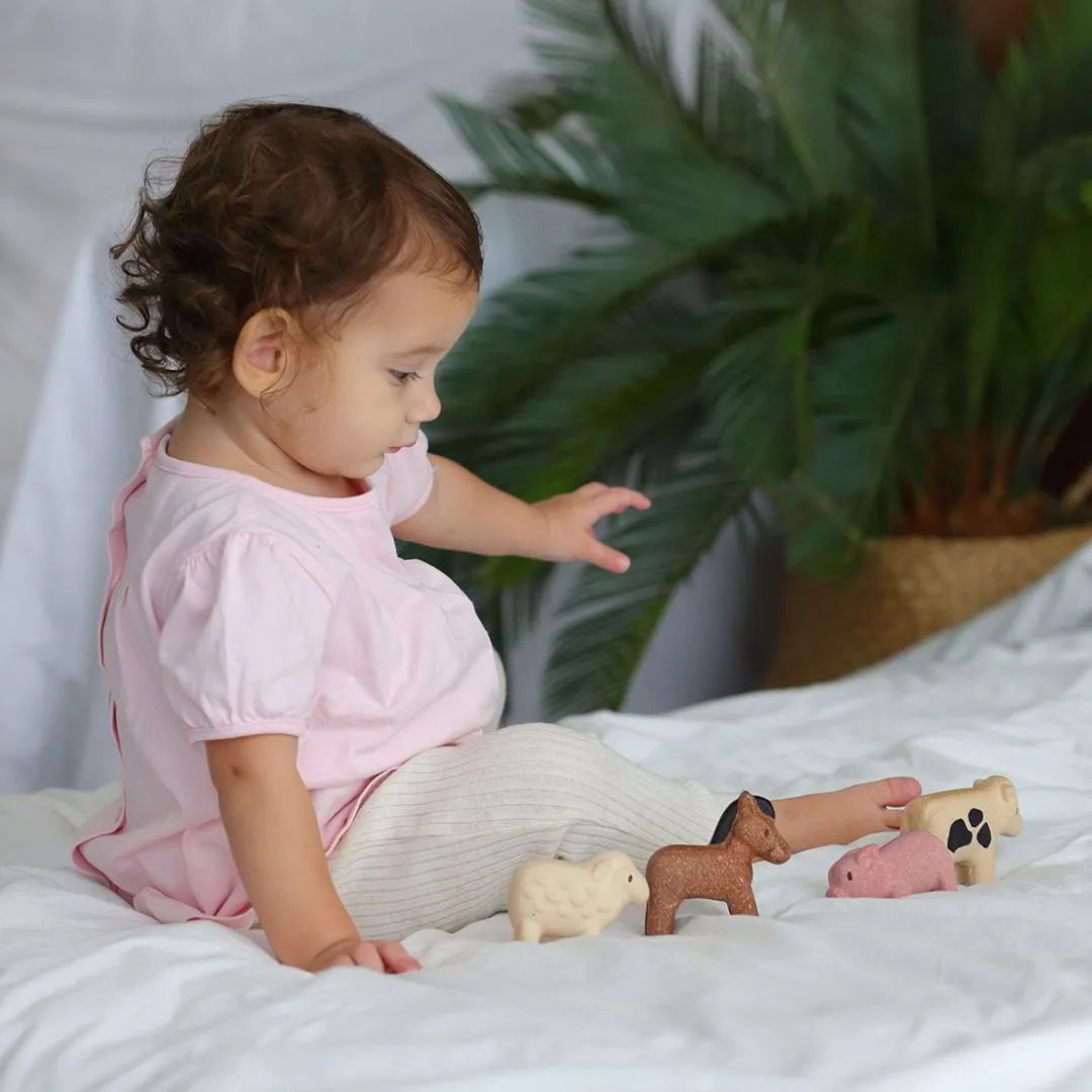 PlanToys Farm Animals Set animaux ferme bois 4 pièces