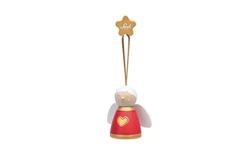 Sevi Ange Lui déco Noël bois rouge et or