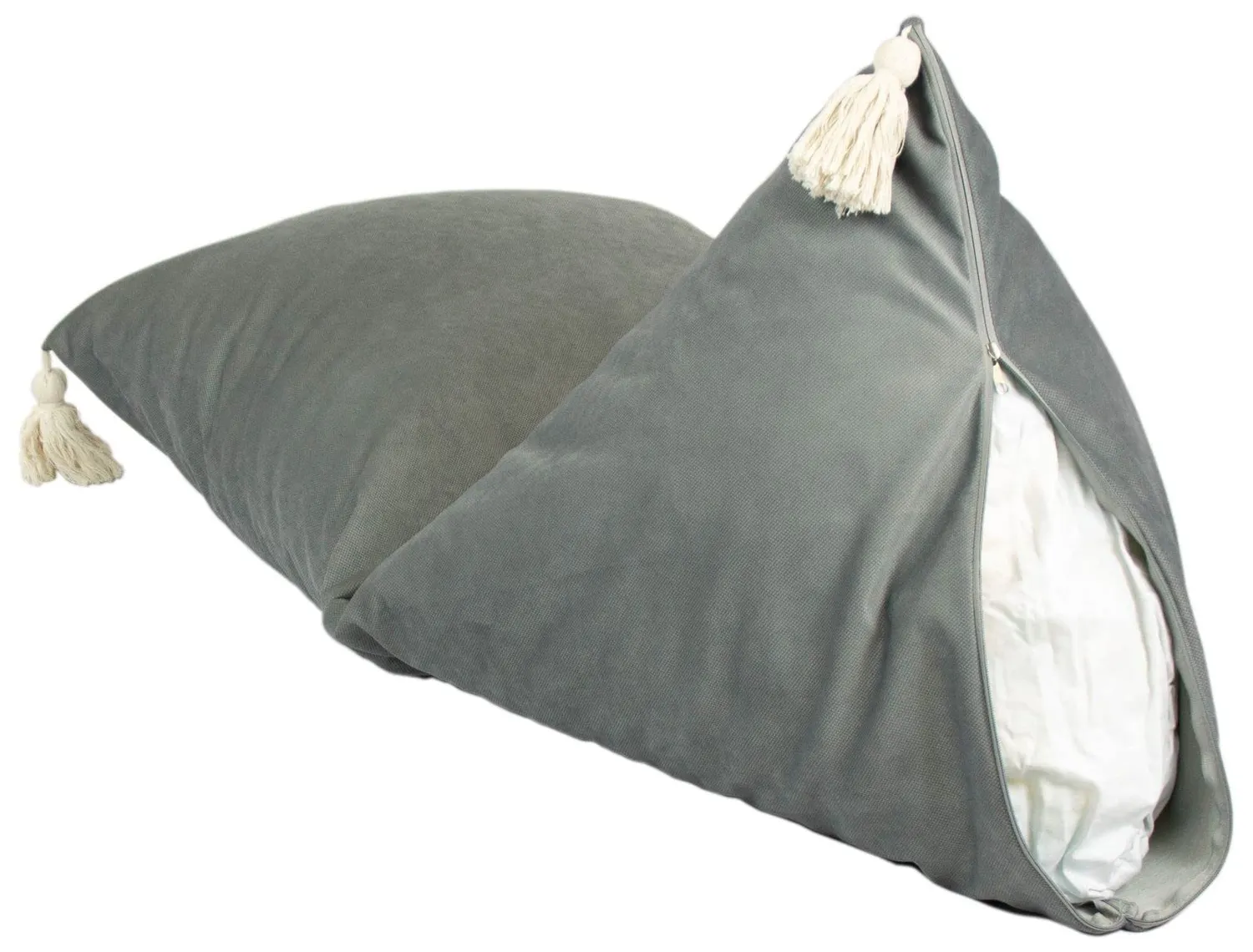 Velinda Pouf fauteuil enfant gris coussin siège lavable