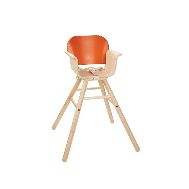PlanToys Chaise haute orange bébé 6 mois-3 ans