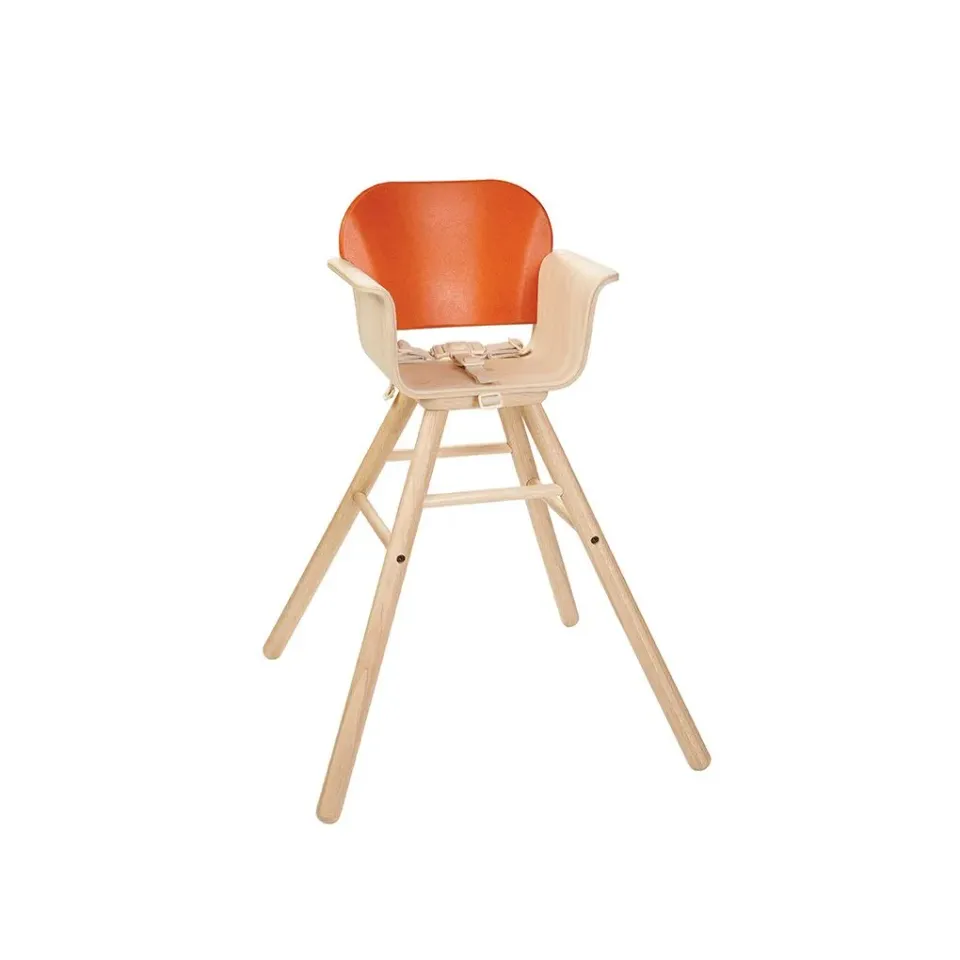 PlanToys Chaise haute orange bébé 6 mois-3 ans
