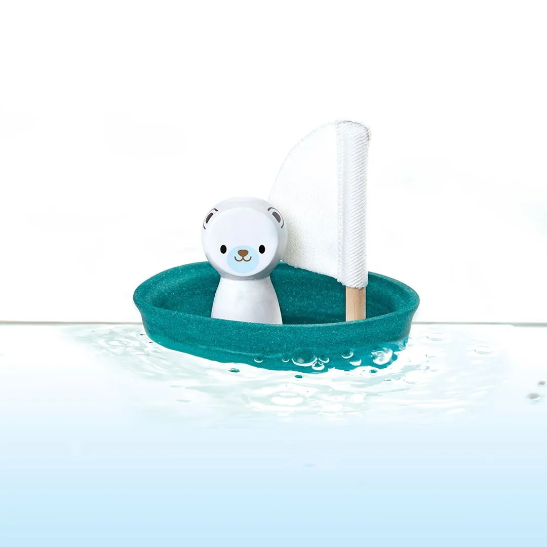PlanToys Bateau Ours Polaire jouet de bain dès 12 mois