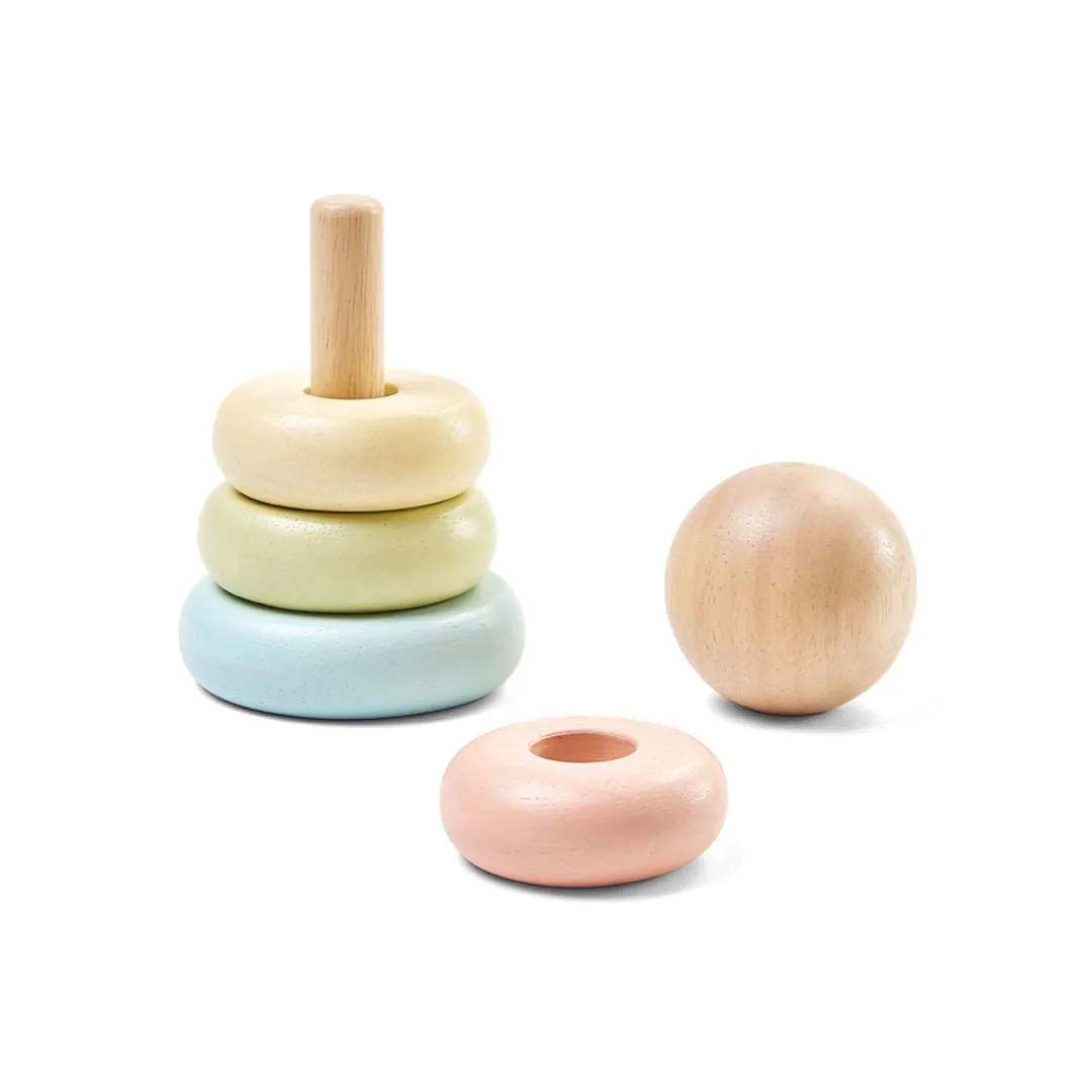 PlanToys First Stacking Ring pastel tour à empiler 5 pièces