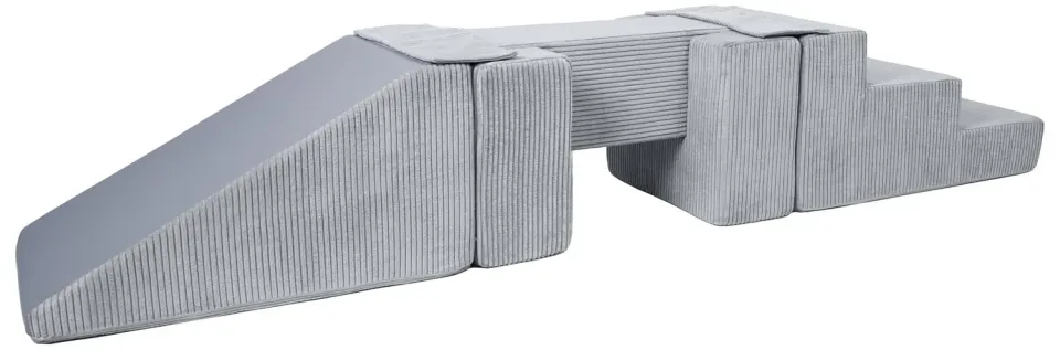 Velinda lot 5 blocs en mousse gris velours côtelé