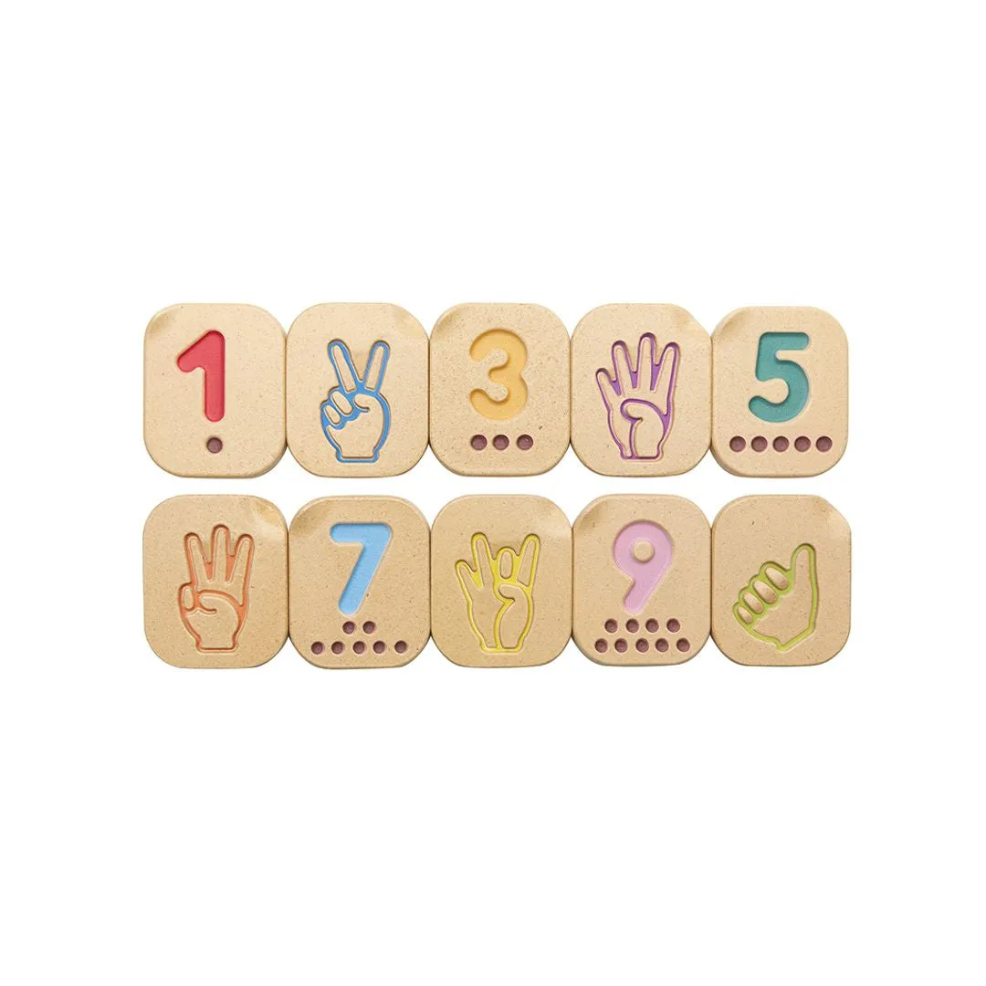 PlanToys Hand Sign Numbers chiffres langue des signes dès 2 ans