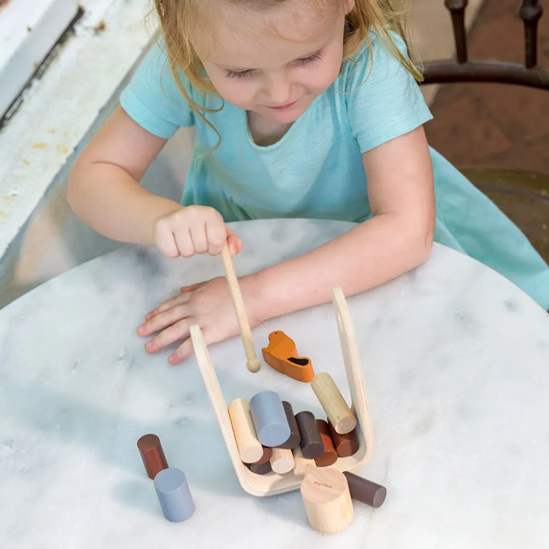 PlanToys Timber Tumble jeu adresse castor 1-4 joueurs