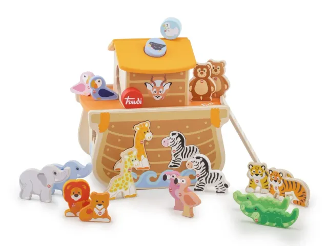 Trudi Sevi 88015 arche de Noé jeu en bois 24 cm animaux