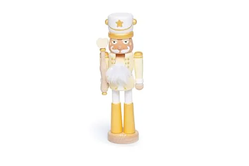 Sevi 83100 casse-noisette déco Noël bois blanc or