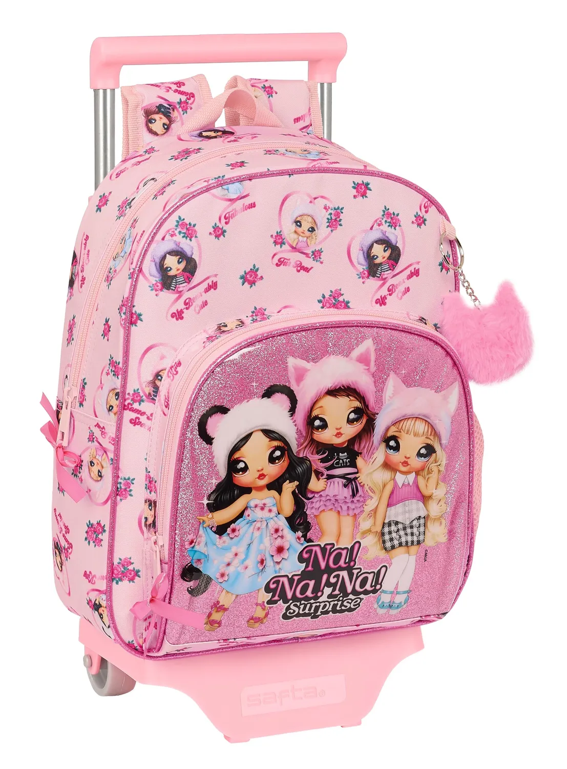 Na! Na! Na! Surprise M020 sac à dos roulettes bleu 28 cm