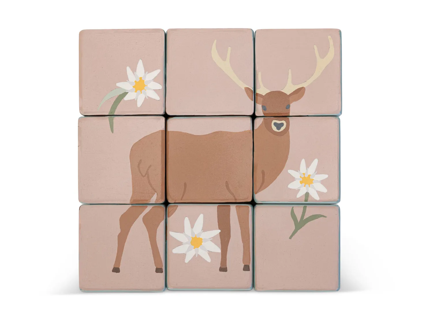 Sevi Dolomiti 87857 puzzle bois animaux rose rouge