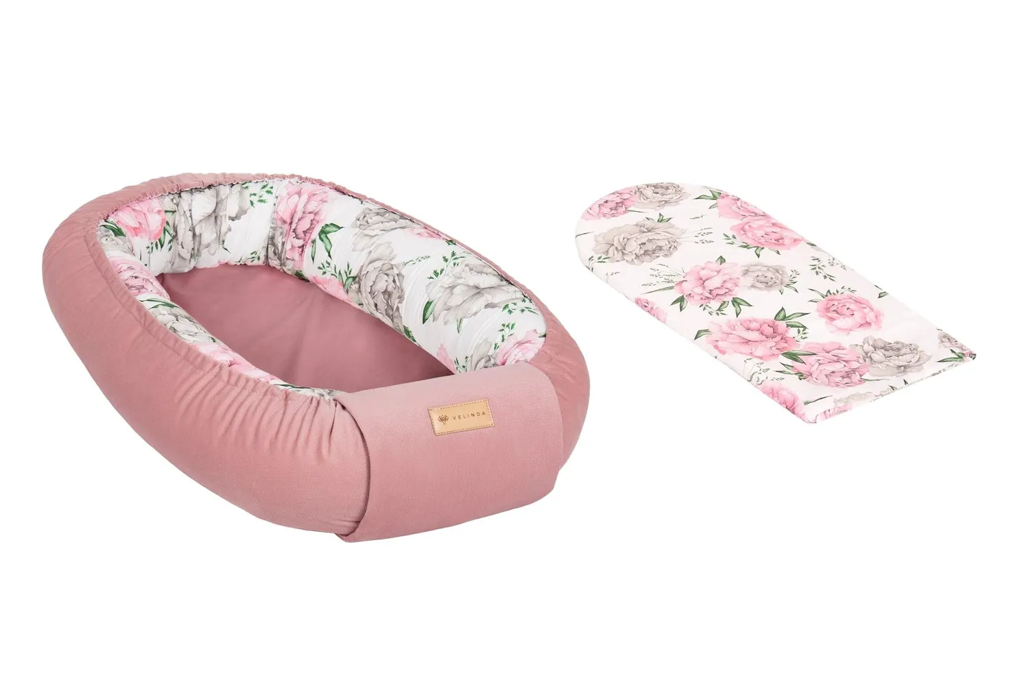 Velinda Cocon Pivoine nid bébé rose clair 0-8 mois