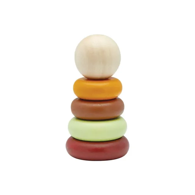 PlanToys First Stacking anneaux à empiler rustic