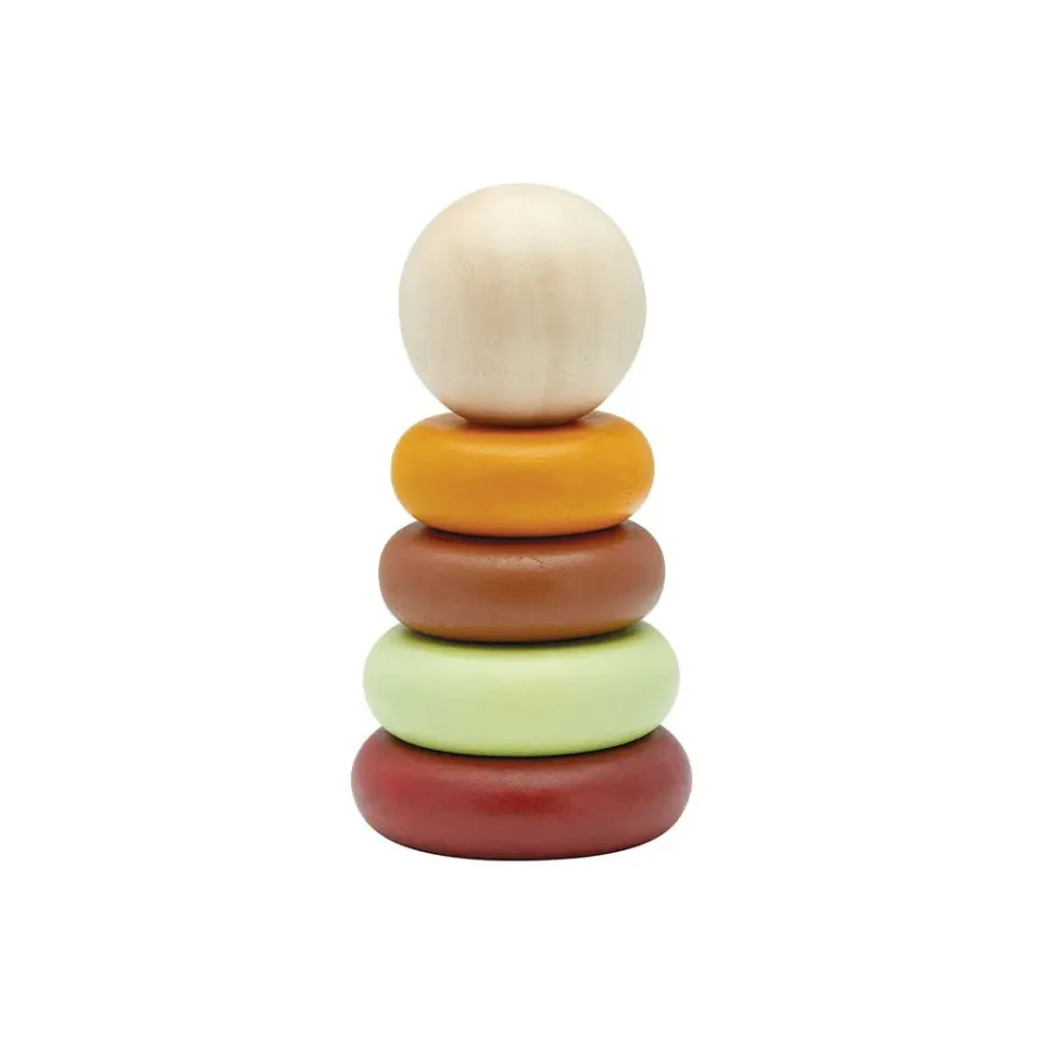 PlanToys First Stacking anneaux à empiler rustic