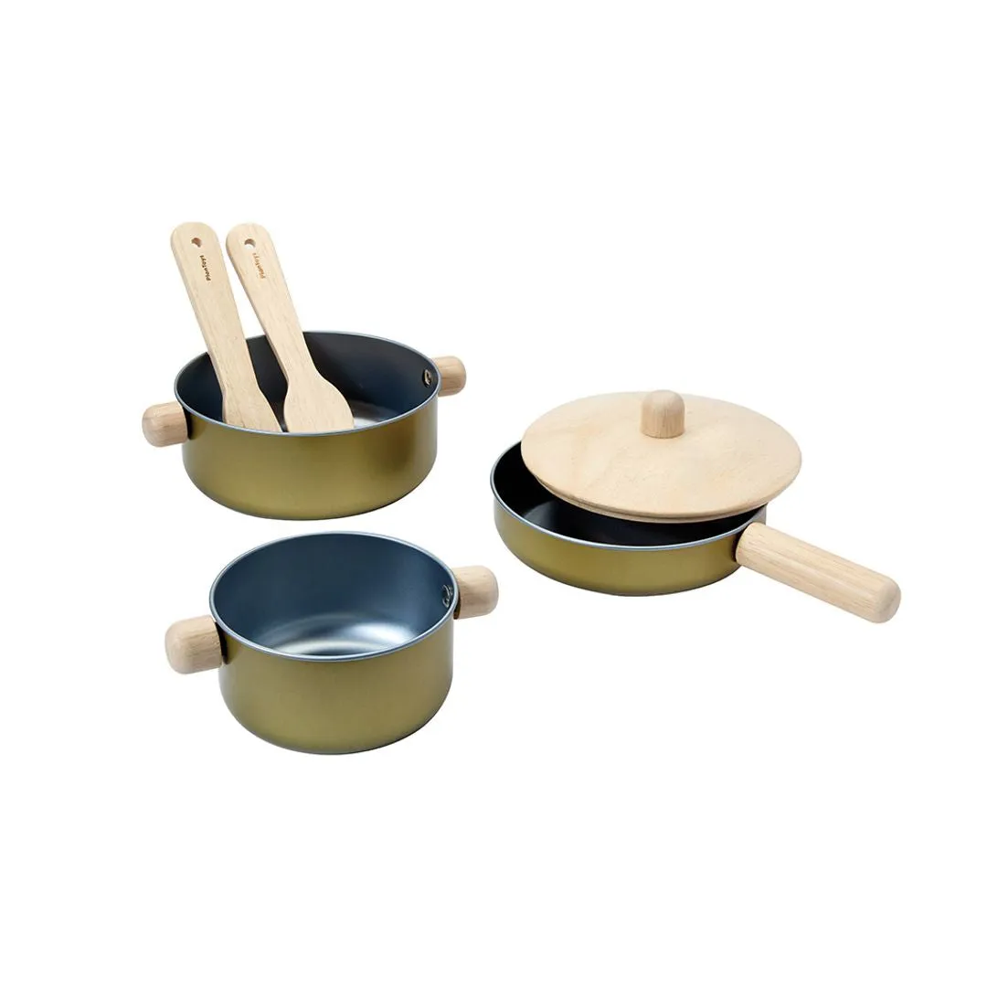 PlanToys Cooking Utensils Set dinette bois 5 pièces