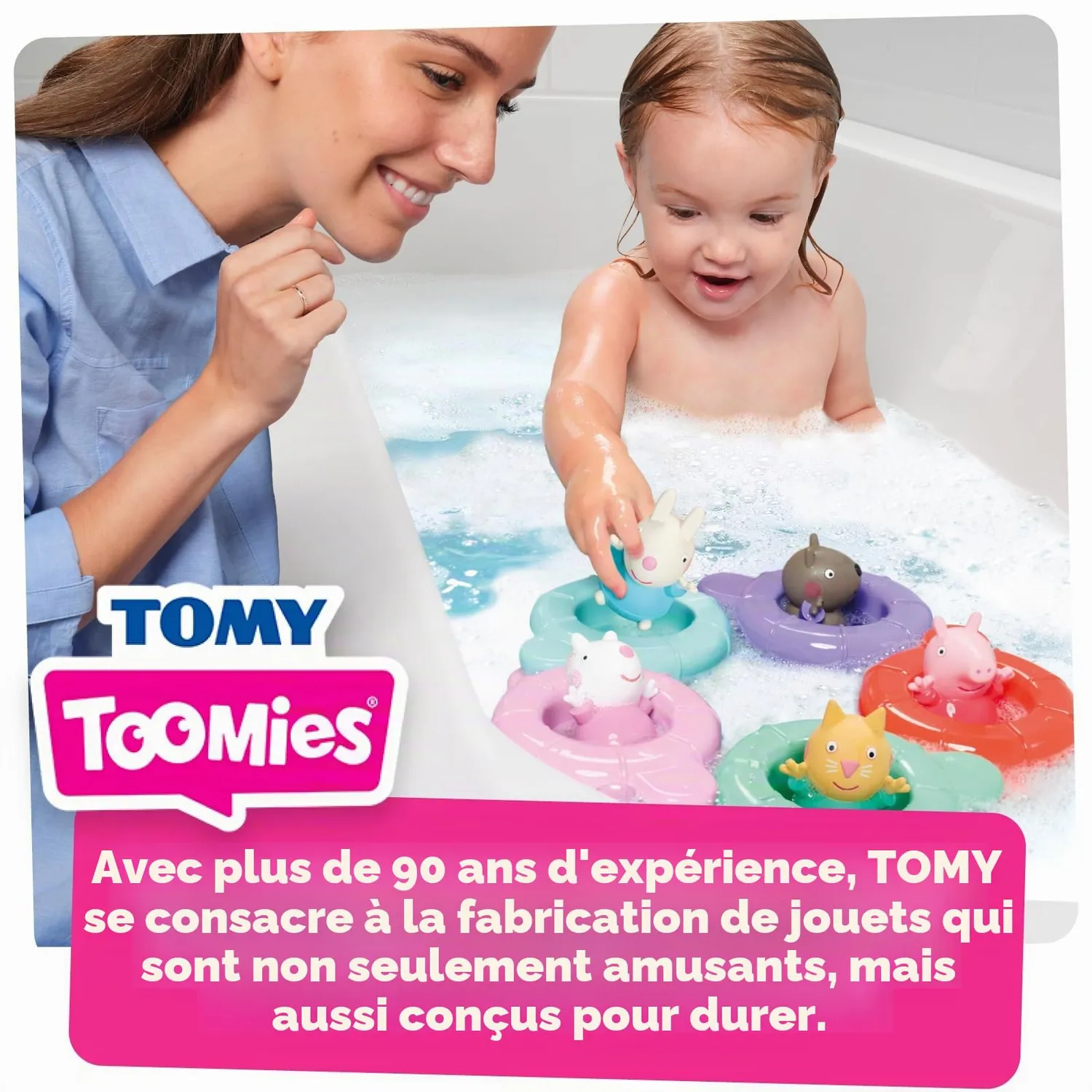 Tomy Toomies Pool Party Peppa jouet de bain 5 figurines
