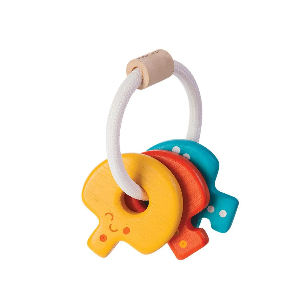 PlanToys Baby Key Rattle hochet clés bébé bois 0-6 mois