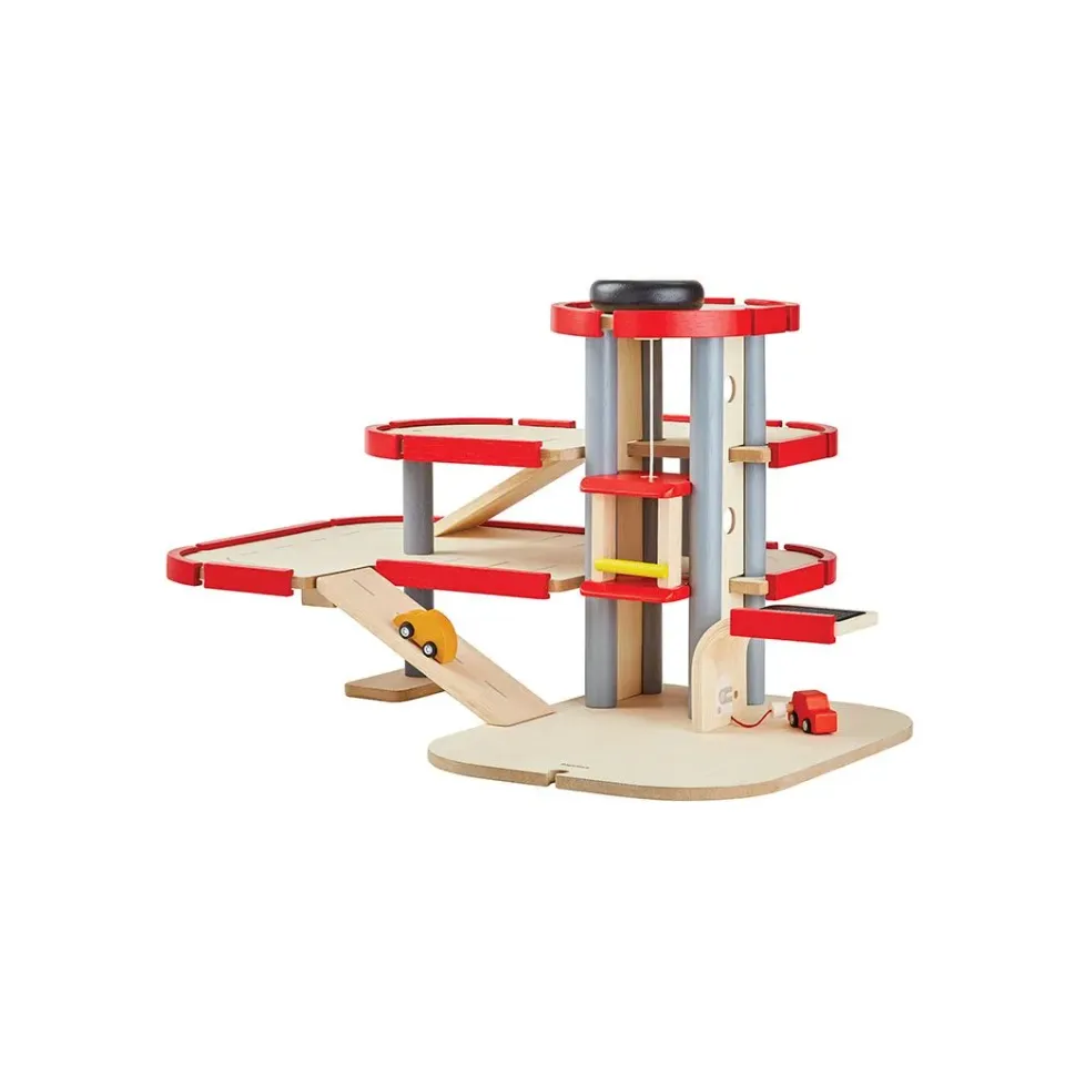 PlanToys Parking Garage garage bois 3 étages dès 3 ans