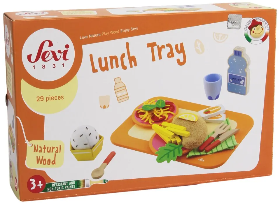 Trudi Sevi 82859 Plateau Déjeuner Bois 29 Pièces
