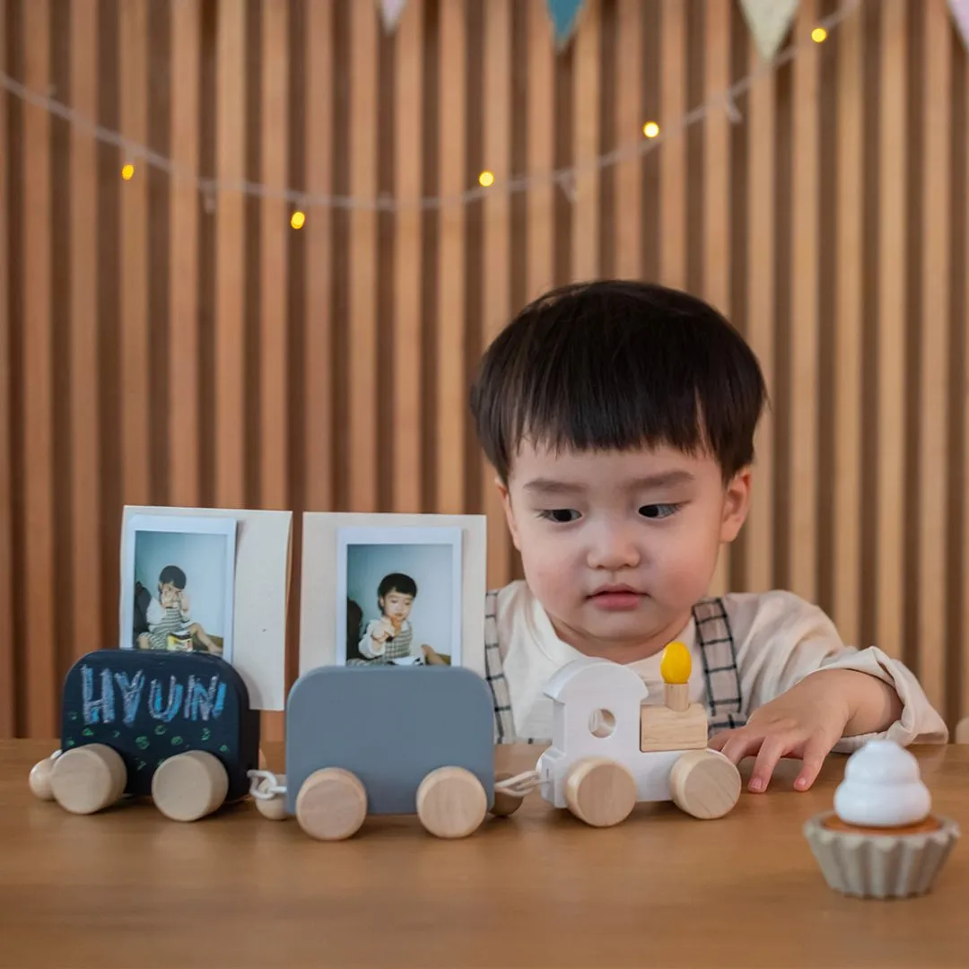 PlanToys Celebration Train petit train bois anniversaire