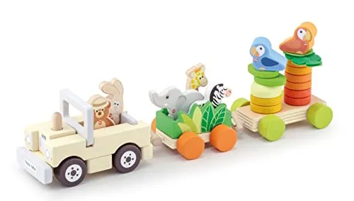 Trudi Sevi Train Safari jeep jouet bois