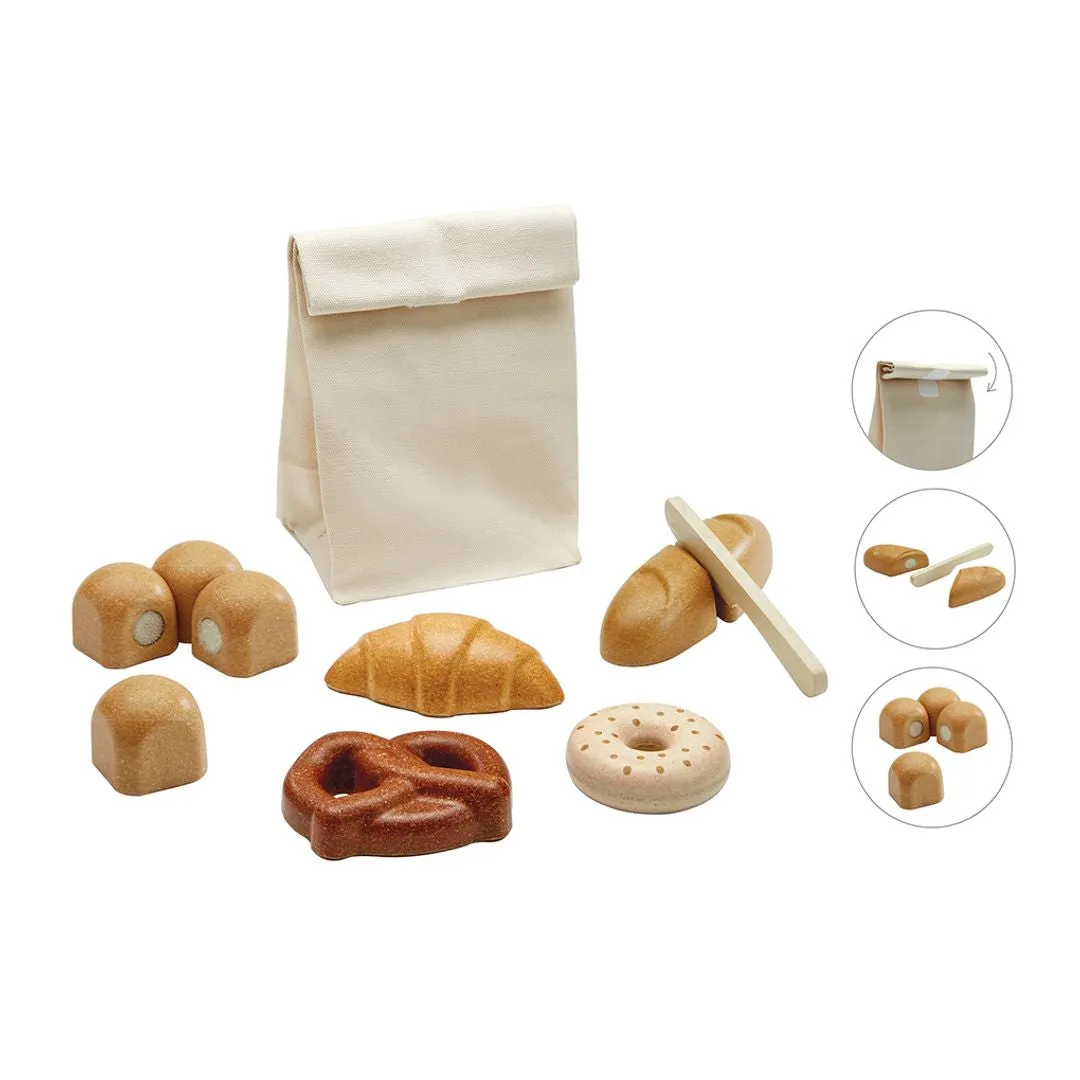 PlanToys Bread Set pain jouet dinette bois 2 ans