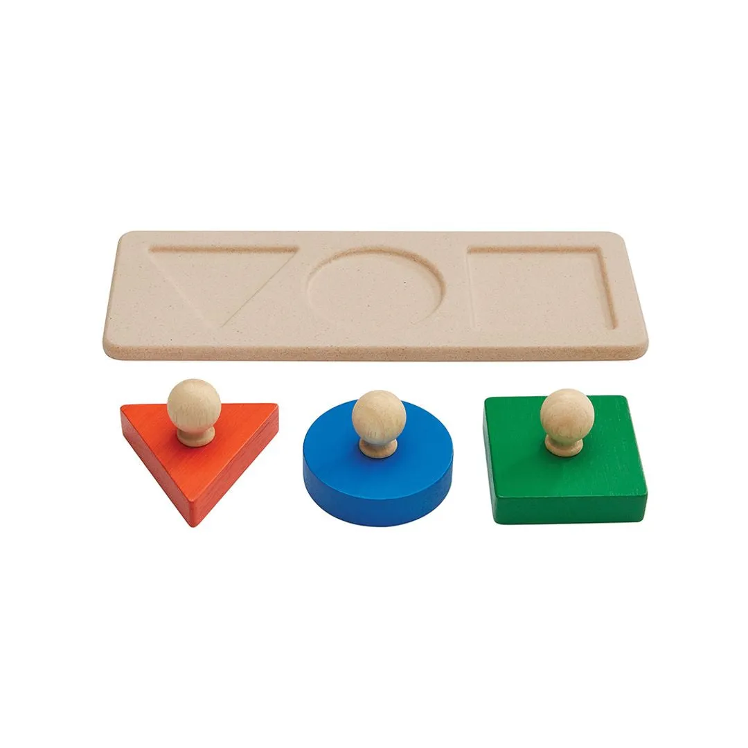 PlanToys Shape Matching Puzzle encastrable 3 formes