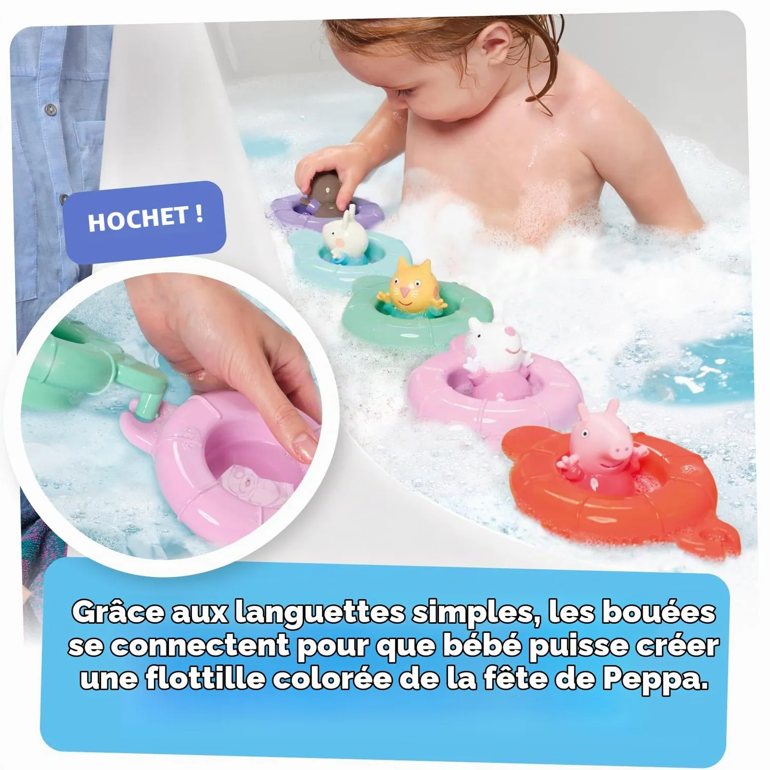 Tomy Toomies Pool Party Peppa jouet de bain 5 figurines