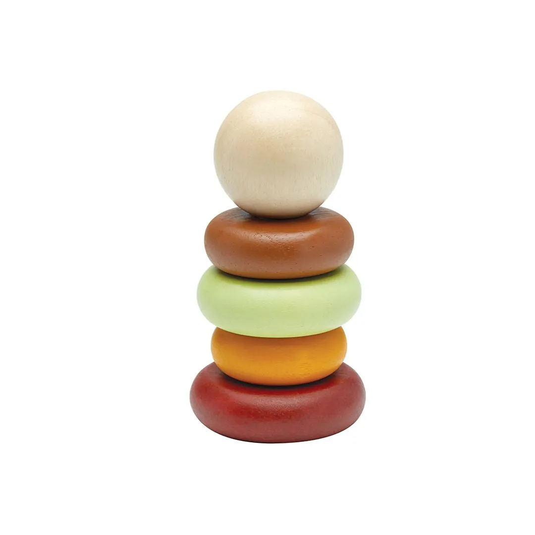 PlanToys First Stacking anneaux à empiler rustic