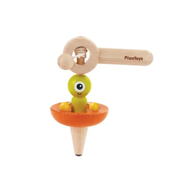 PlanToys Spaceship Top toupie bois vaisseau à ficelle